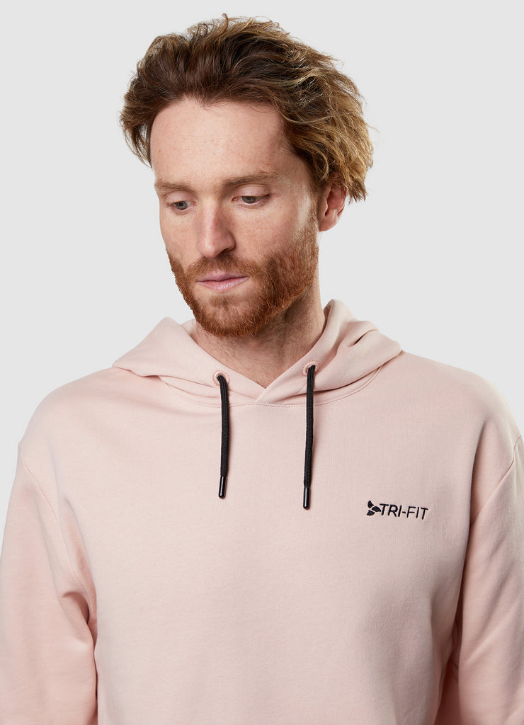 Man wearing TRI-FIT Casualwear dusty pink hoodie