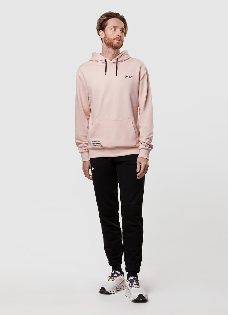 Man wearing TRI-FIT Casualwear dusty pink hoodie