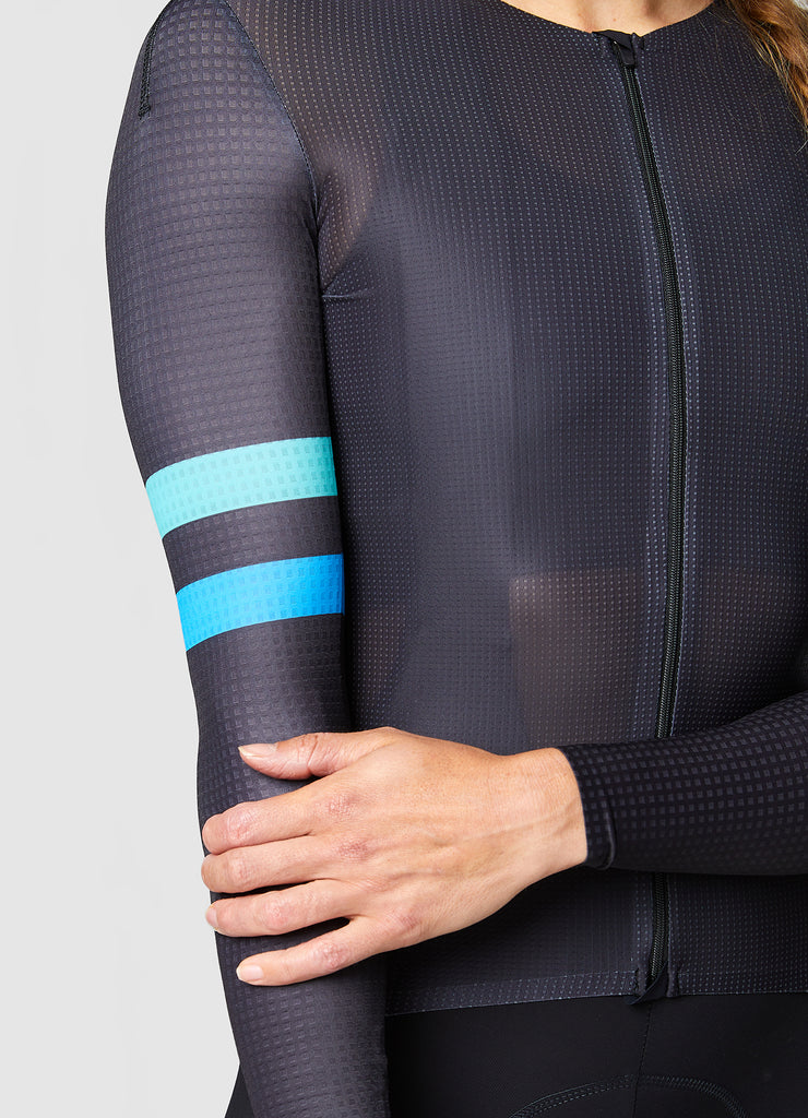 TRI-FIT SYKL PRO BLACK EDITION Long Sleeve Women's Cycling Jersey, available now as part of the TRI-FIT SYKL PRO BLACK EDITION Long Sleeve Bundle