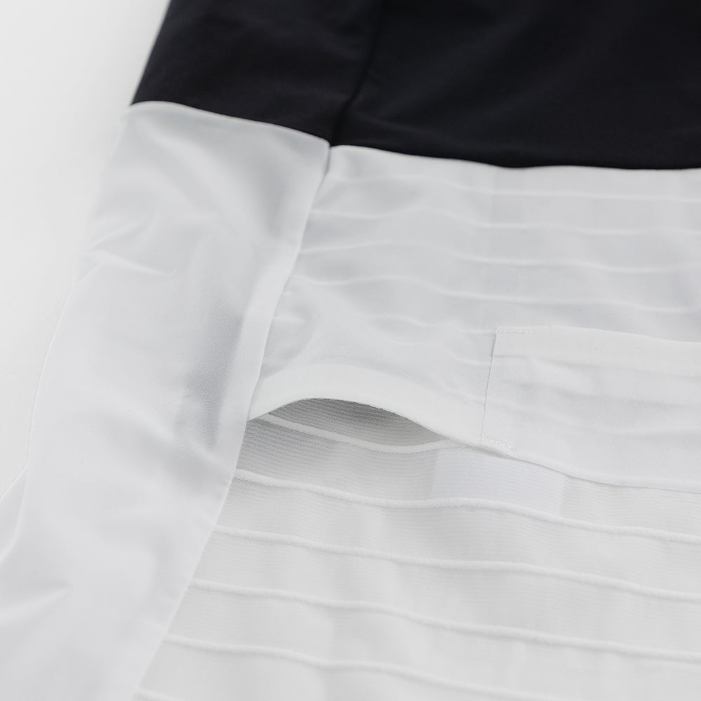 TRI-FIT VORTEX Tri-Suit Black & White edition – gel pocket detail on side panel